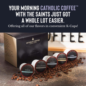 Chocolate depth in a Padre Pio cup enhances the tasting experience.