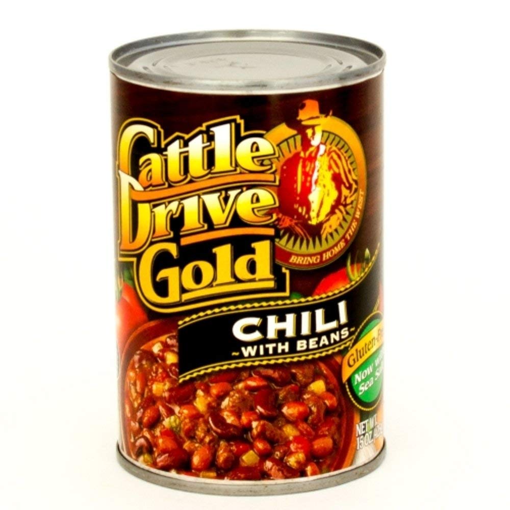 Cattle Drive Gold Beef Chili with Beans plated, savory comfort in a quick serving.