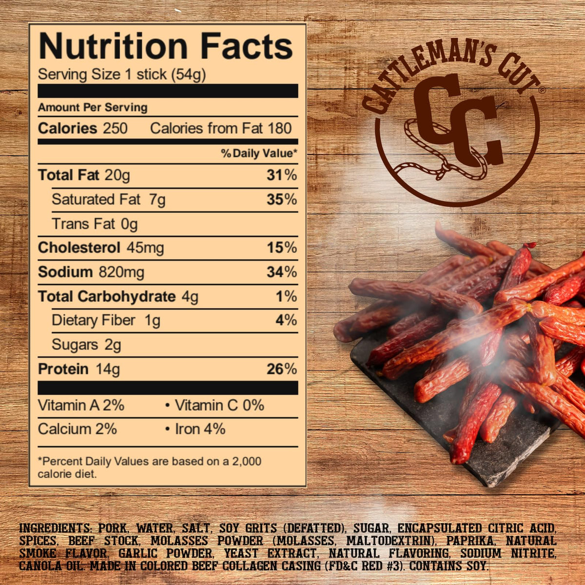Cattleman's Cut made in Washington USA packaging on display