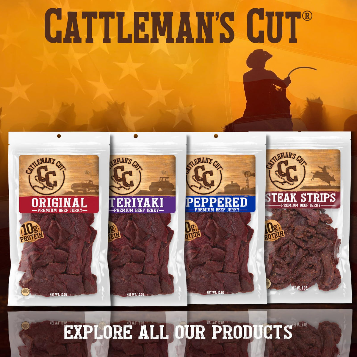Cattleman's Cut resealable bag keeps jerky fresh on the go