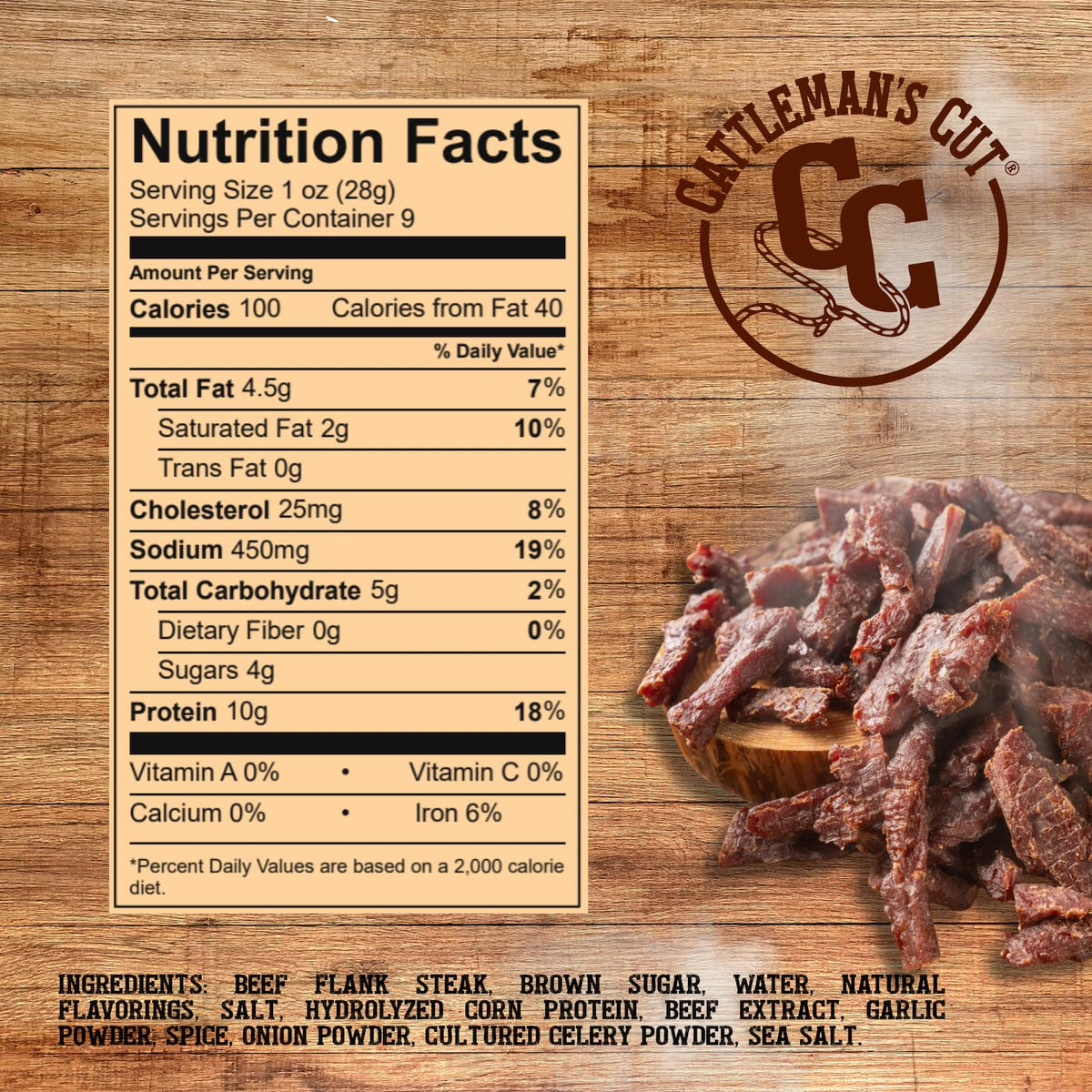 Cattleman's Cut slow-cooked flank jerky texture and robust taste