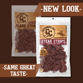Cattleman's Cut Texas-style jerky packaging highlights value and freshness