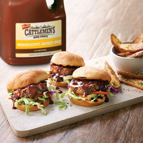 Cattlemen's Mississippi Honey BBQ Sauce glazed ribs on grill