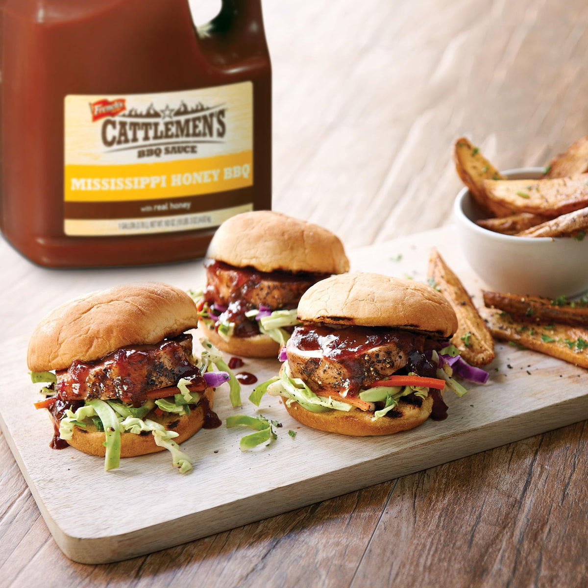 Cattlemen's Mississippi Honey BBQ Sauce with vegetables for a versatile dip