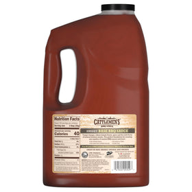 Cattlemen's Smoky Base BBQ Sauce bottle label highlights premium ingredients for consistent flavor.