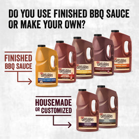 Cattlemen's Smoky Base BBQ Sauce brisket slice displays rich color and cling.