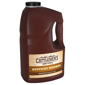 Cattlemen's Kentucky Bourbon BBQ Sauce label shows bold glaze-ready format for grilling