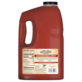 Cattlemen's Louisiana BBQ sauce bottle pour highlights glossy texture and heat for dipping