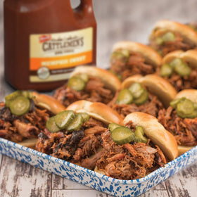 Cattlemen's Memphis Sweet BBQ Sauce 1gal container ideal for menu prep.