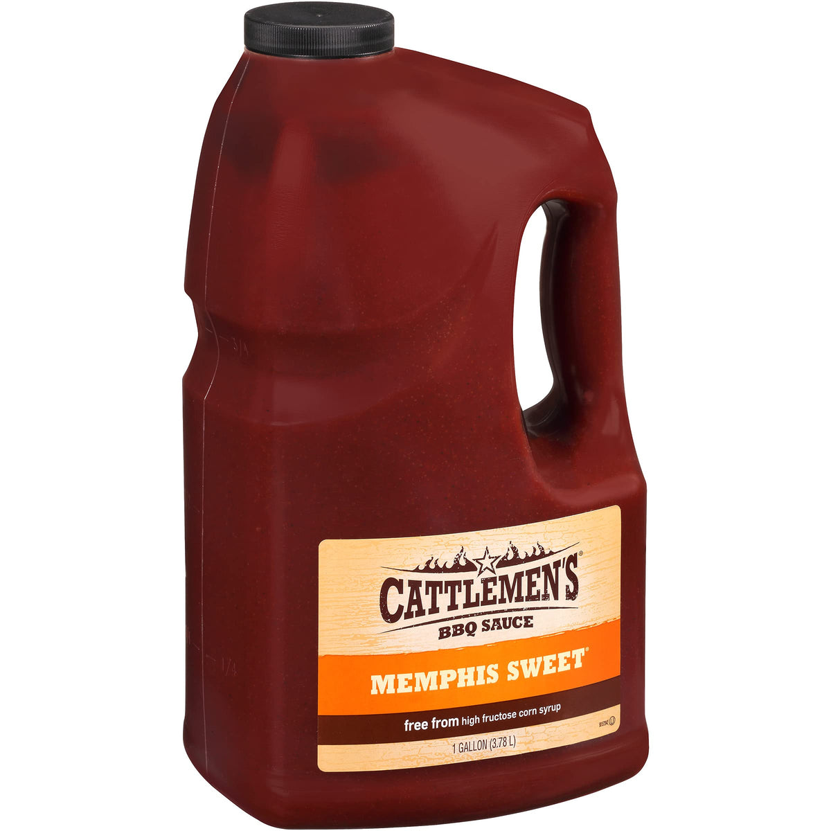 Cattlemen's Memphis Sweet BBQ Sauce bottle pour creates a glossy glaze for grilling.