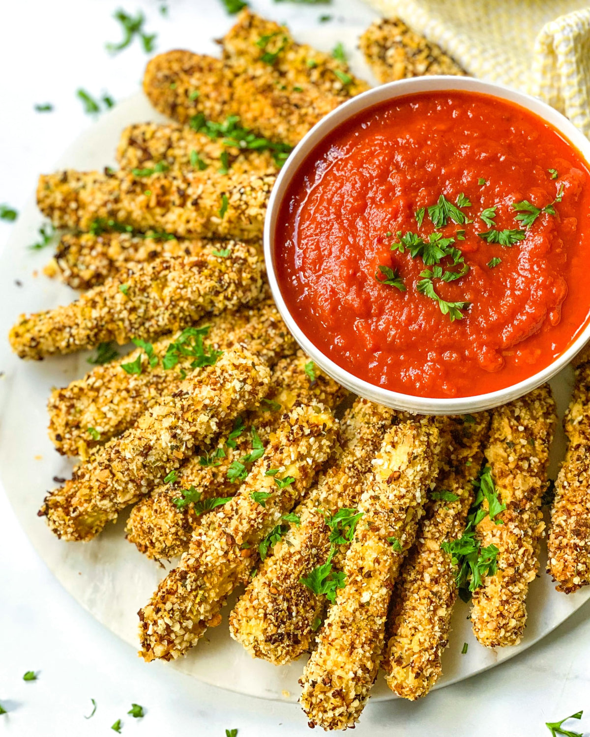 Cauli Crunch Original crumbs sprinkled on salads for texture and taste