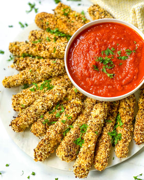 Cauli Crunch Original crumbs sprinkled on salads for texture and taste