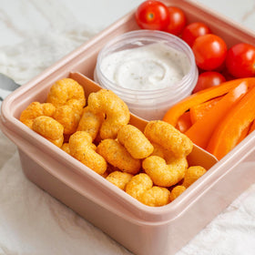 Caulipuffs Honey BBQ ingredients label emphasizes clean, non-GMO profile