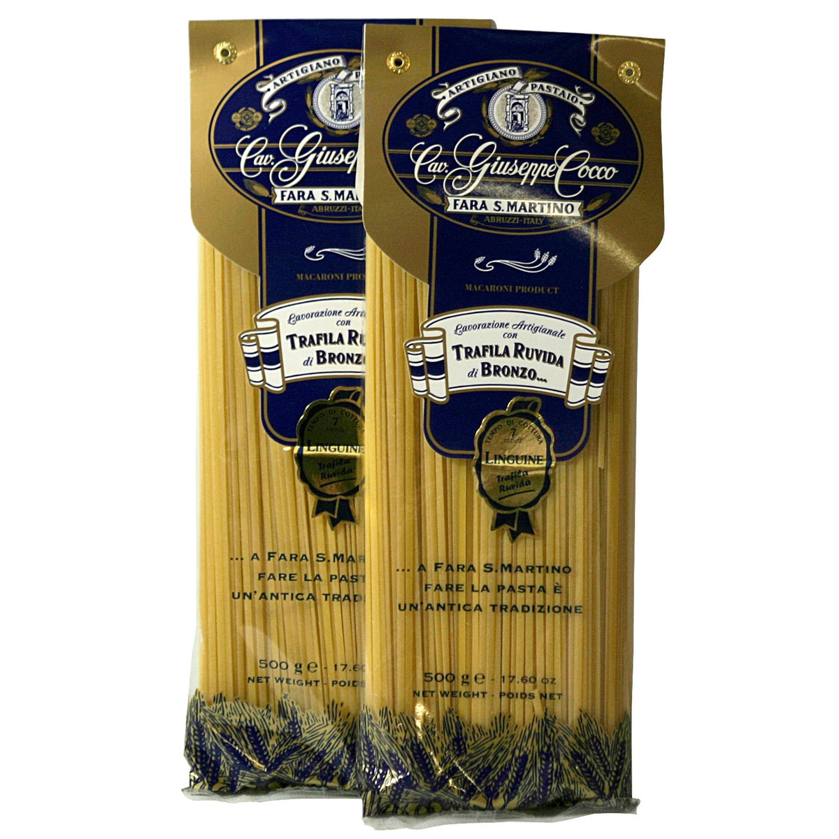 Cav Giuseppe Cocco linguine 2-pack ready for quick al dente meals.