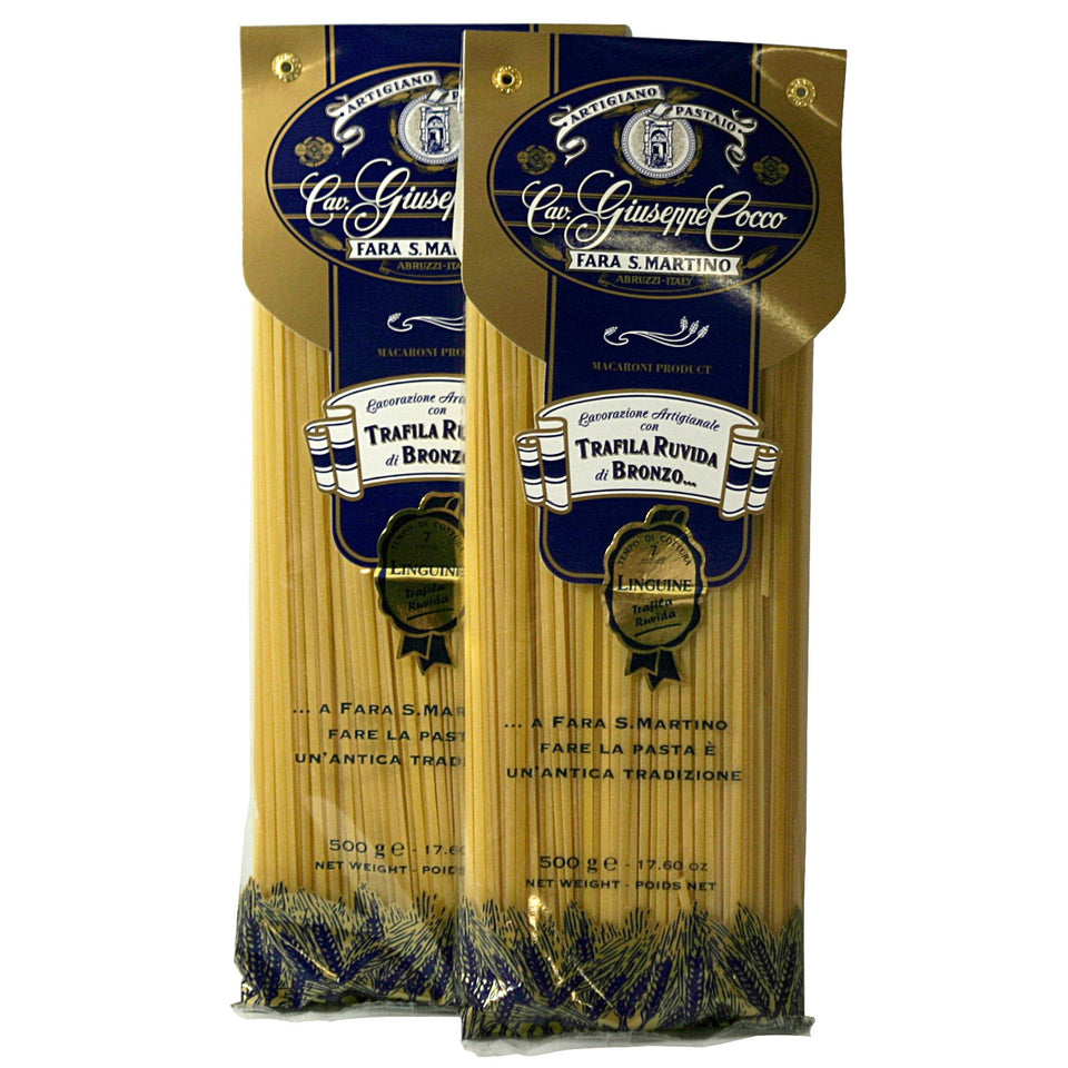 Cav Giuseppe Cocco linguine 2-pack ready for quick al dente meals.