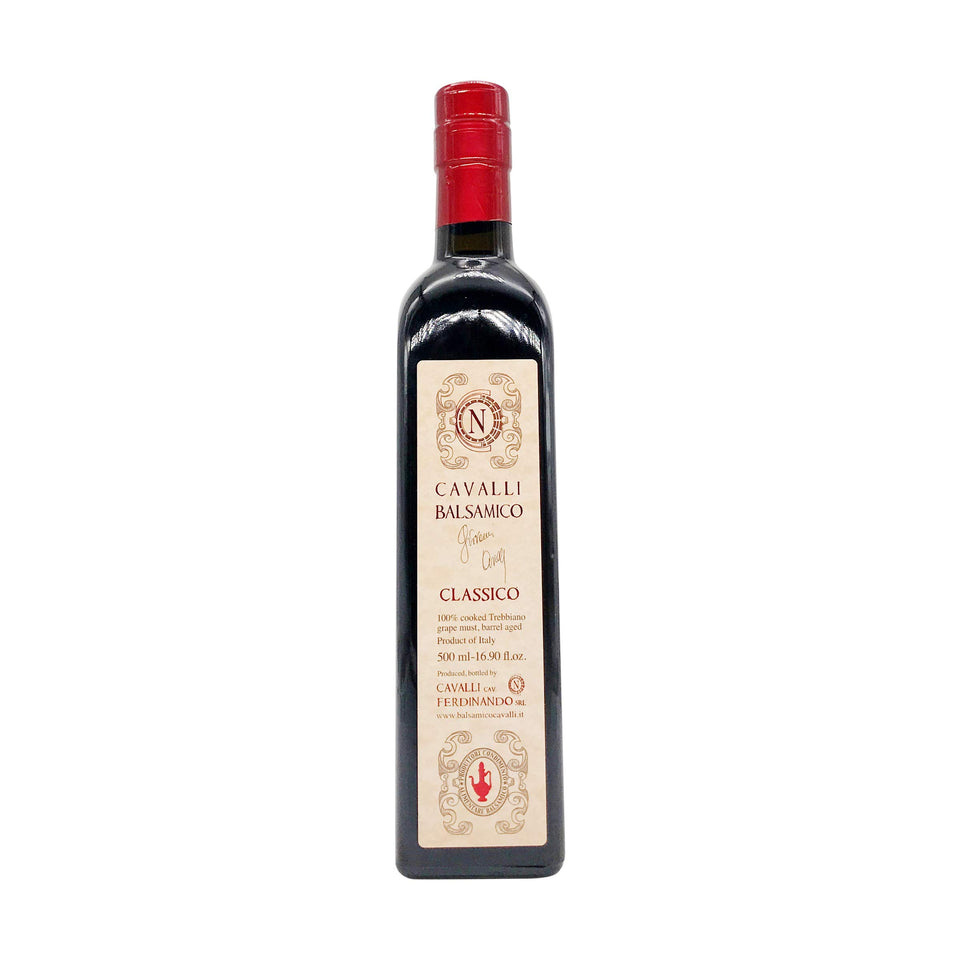 Cavalli Balsamic Condimento bottle front, ideal for finishing salads.
