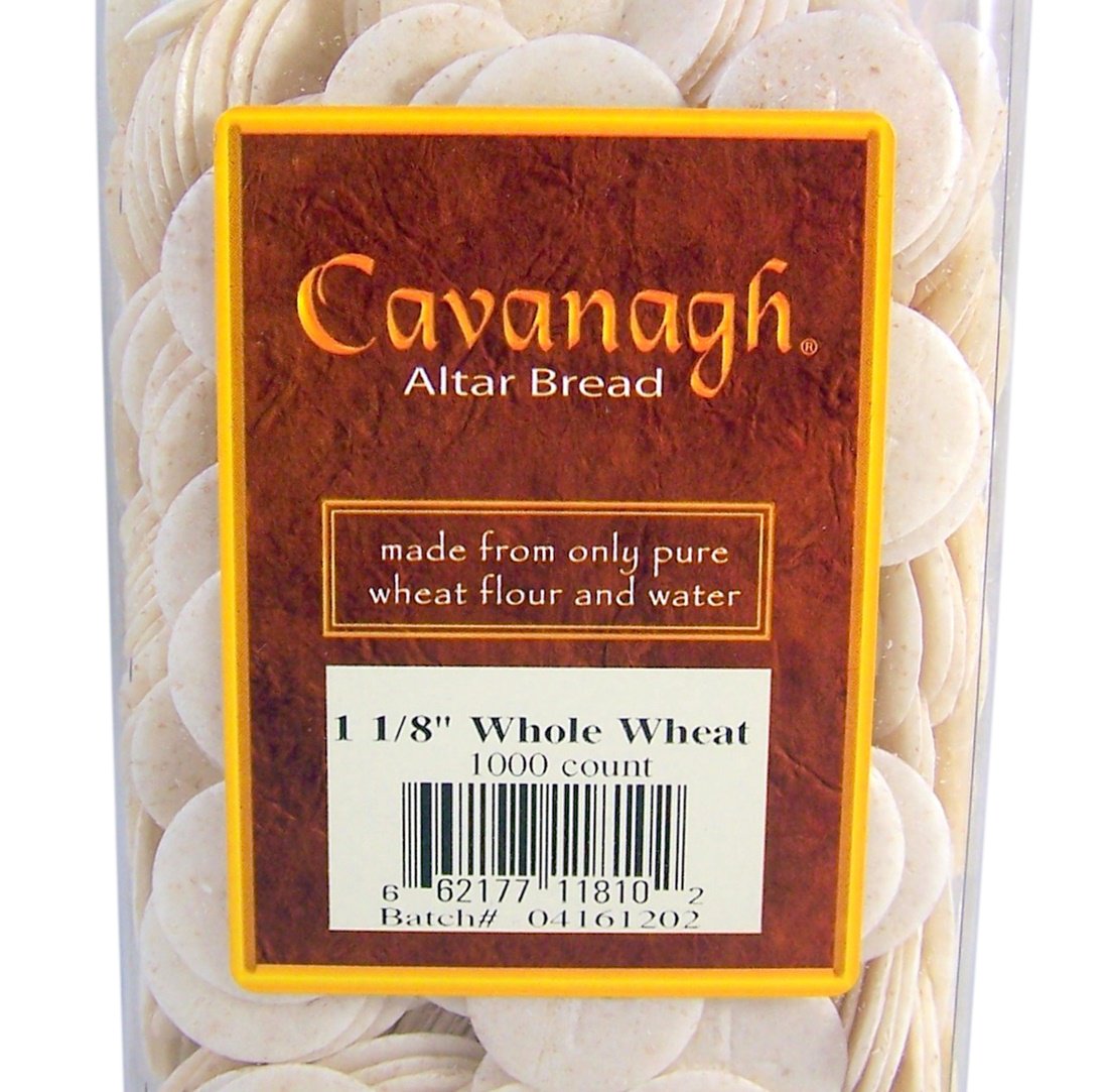 Cavanagh Altar Bread cross-design wafers, pre-engraved for liturgical symbolism.