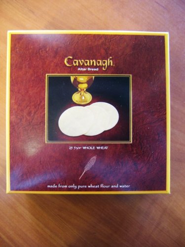 Cavanagh altar bread whole wheat circle, 5 3/4 inches, ideal for liturgical ceremonies.