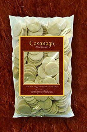 Cavanagh communion wafers with cross design packaging, ideal for reliable service supply.