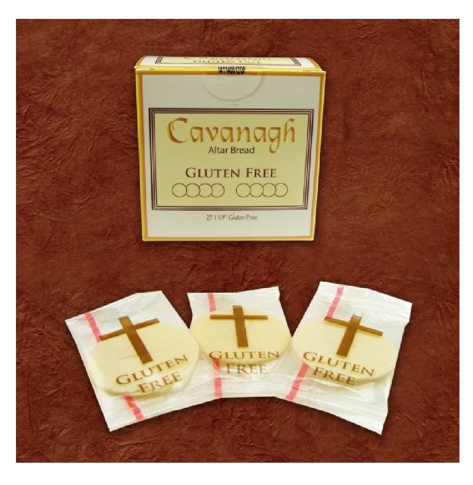 Cavanagh gluten-free altar bread 25-count box image, convenient boxed packaging for event prep