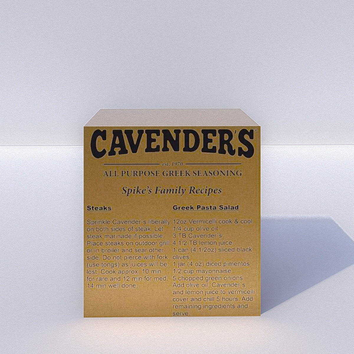 Exclusive Cavender's four-pack box with Greek Seasoning for kitchen gifting