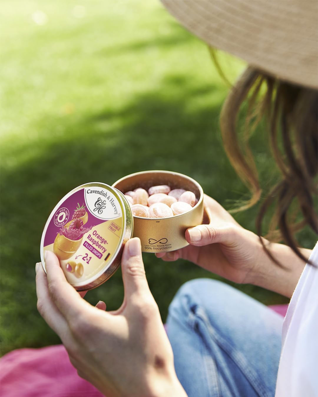 Cavendish & Harvey orange shell with raspberry filling, great for a nostalgic bite.