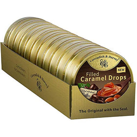 Cavendish & Harvey coffee-filled caramel drops close-up showing creamy Arabica center, ideal for a refined treat.