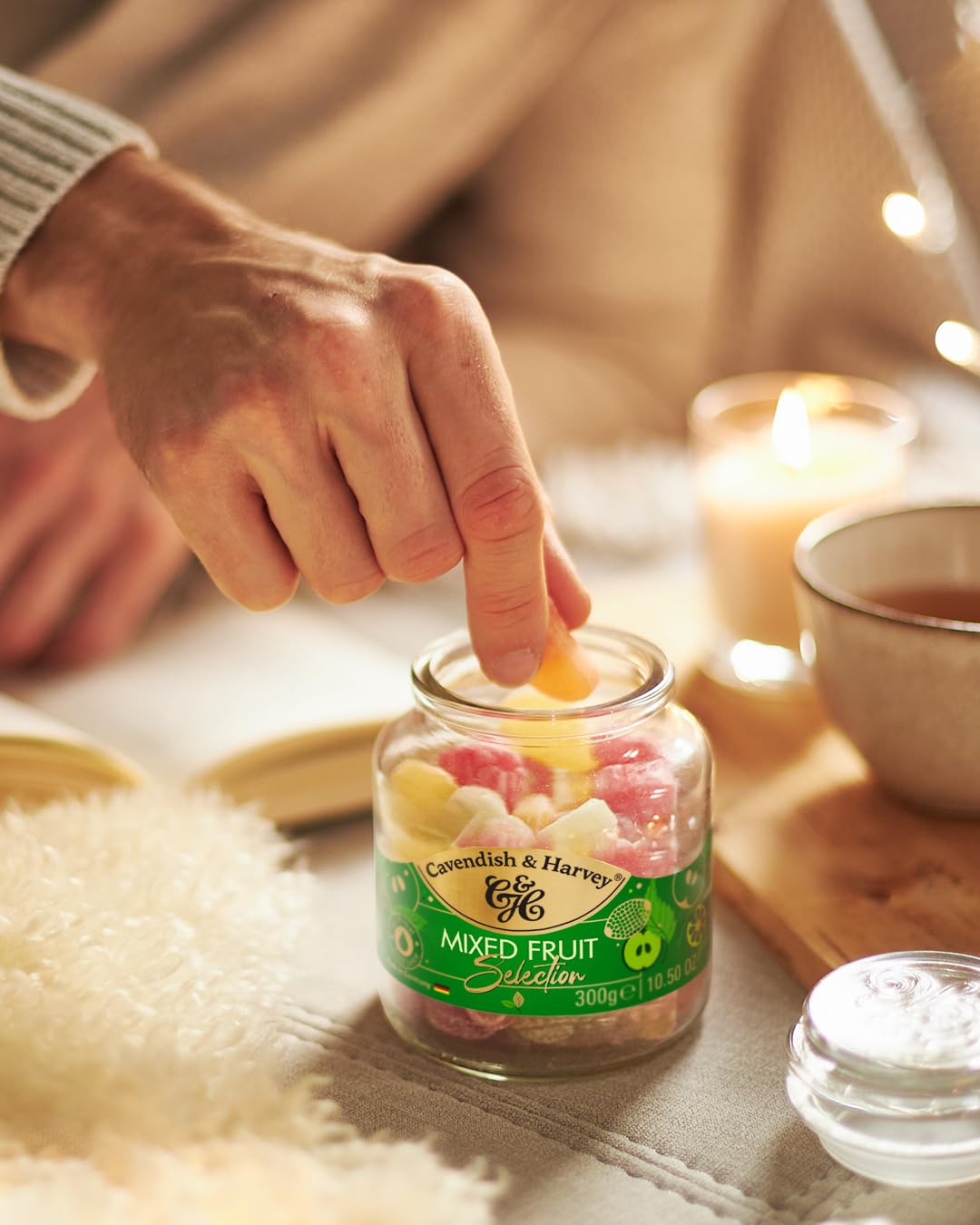 Cavendish and Harvey fruit candies close-up highlighting natural flavors for sharing