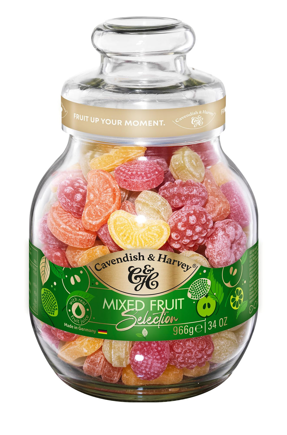 Cavendish and Harvey mixed fruit drops jar, ideal for gifting seasons