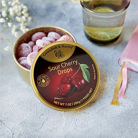 German import label on Cavendish & Harvey cherry drops signals quality