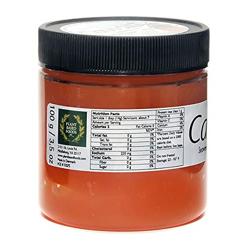 Cavi-Art orange seaweed caviar dish adds color and a premium feel.
