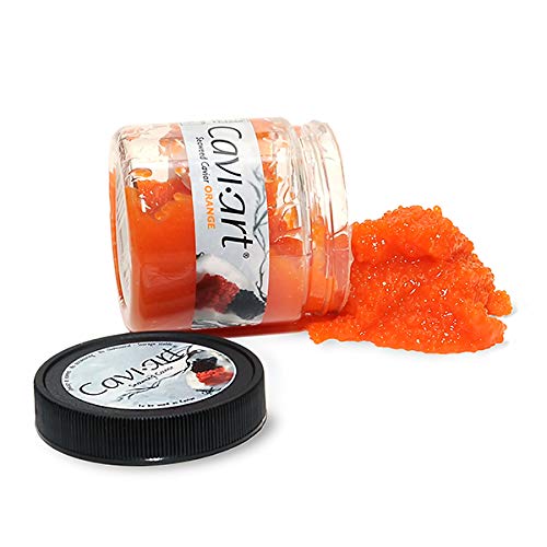 Cavi-Art orange seaweed caviar garnish enhances plates with vibrant texture.
