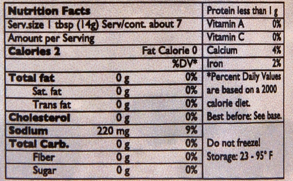 Cavi-Art vegan seaweed caviar ingredient-seaweed detail on label conveys natural sourcing.