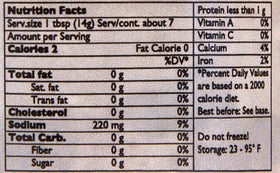 Cavi-Art vegan seaweed caviar ingredient-seaweed detail on label conveys natural sourcing.