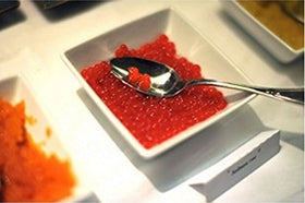 Cavi-Art vegan seaweed caviar recipe-ideas chart suggests quick bites.