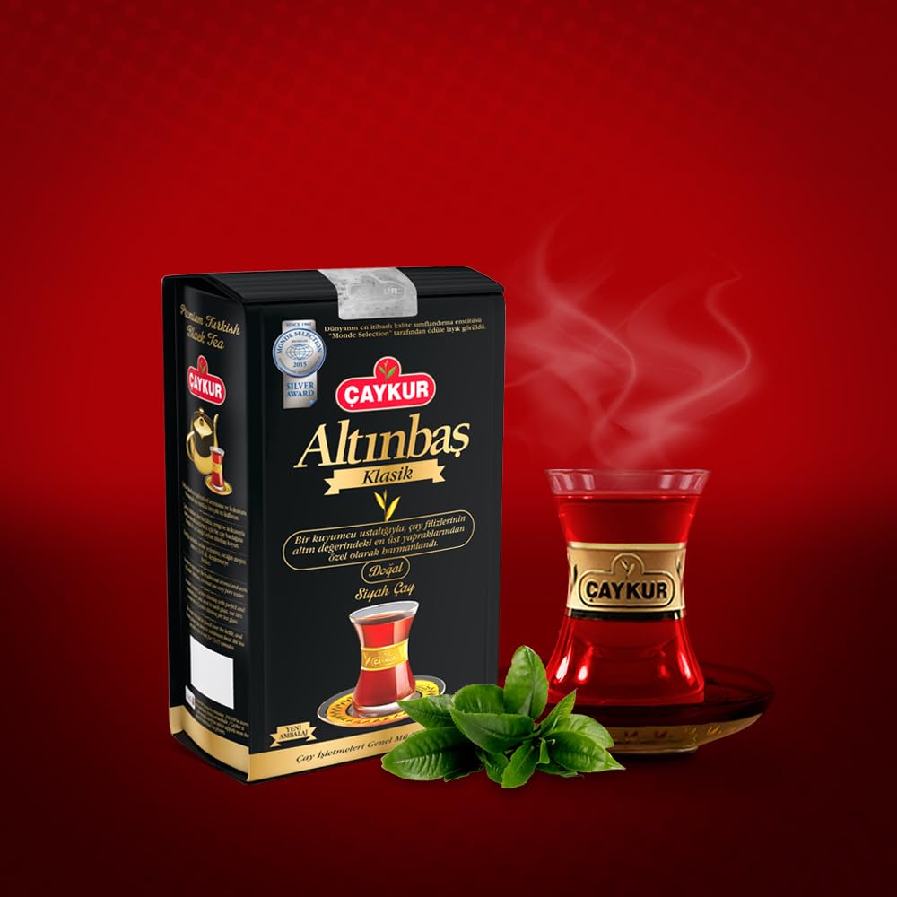 Caykur Altinbas Golden Tips loose leaf tea 500g ready for everyday use.