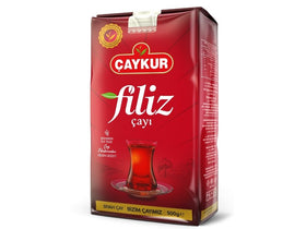 Caykur Filiz loose leaf black tea delivers deep flavor in every brew.