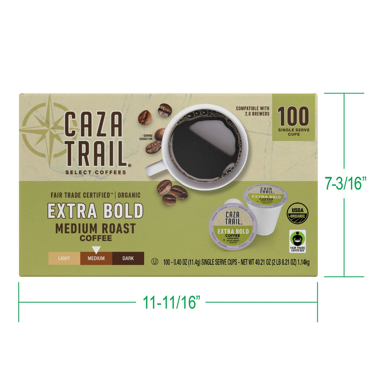 Caza Trail aroma with steaming cup highlighting inviting aroma