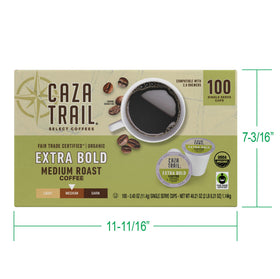 Caza Trail aroma with steaming cup highlighting inviting aroma