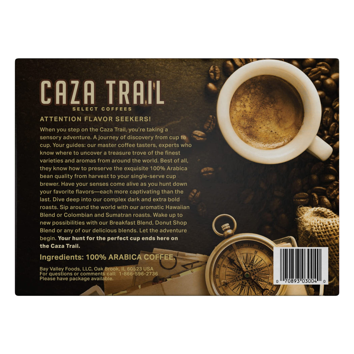 Caza Trail coffee pour shot capturing quick-brew convenience.