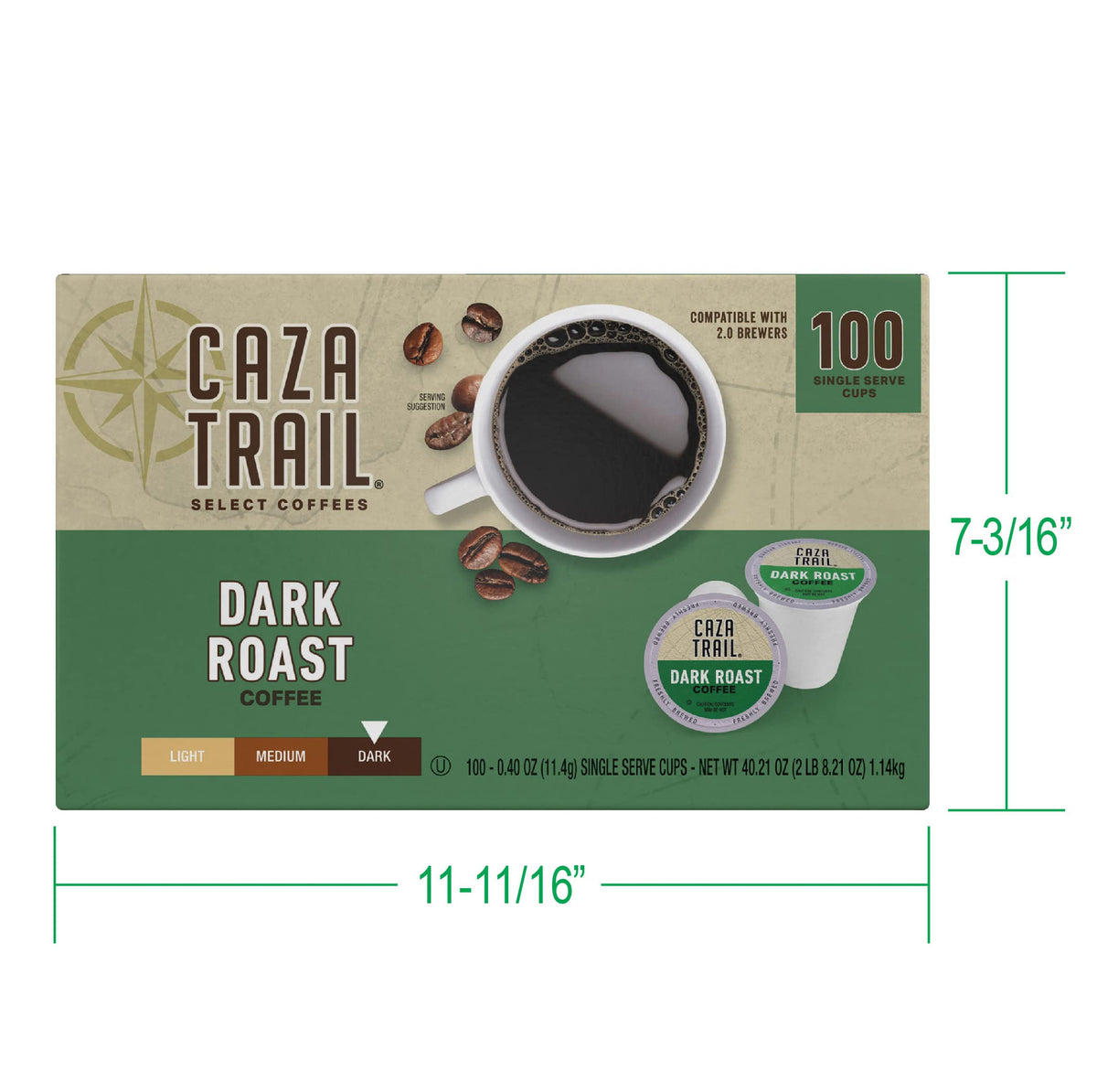Caza Trail Kosher Certified pods ensure quality and variety.