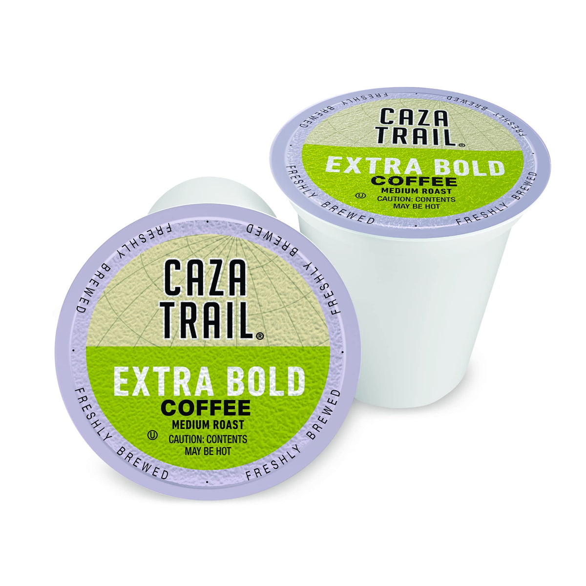 Caza Trail medium roast brew in a cup with bold notes