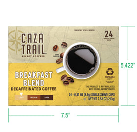 Caza Trail morning coffee pour highlighting citrus notes and balanced finish.