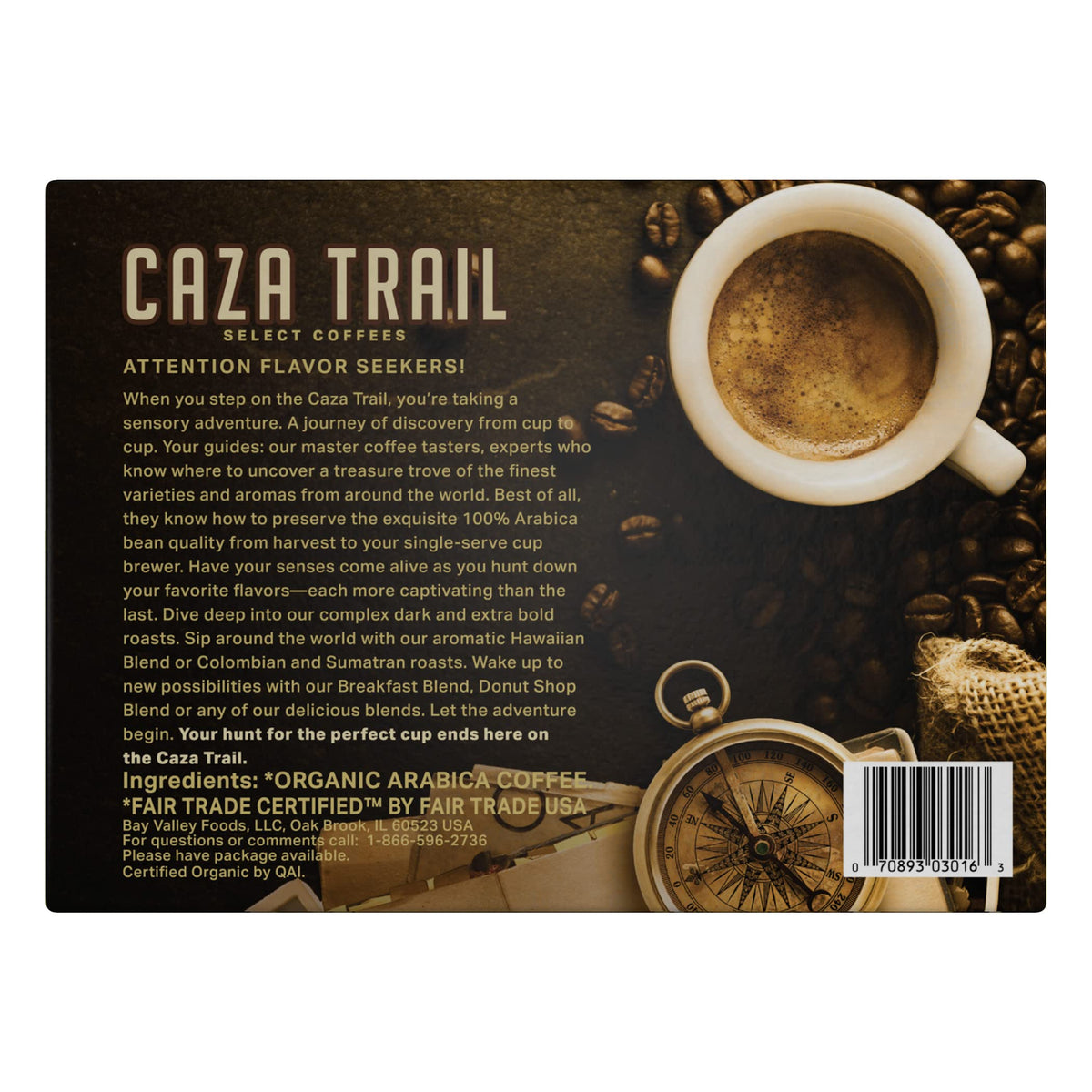 Caza Trail single-serve cups ready for quick, delicious mornings