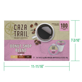 Caza Trail single-serve pod packaging sleeve on display.