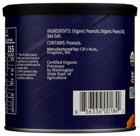 CB's Nuts Organic Kettle Roasted Sea Salt Peanuts close-up aroma and roast.