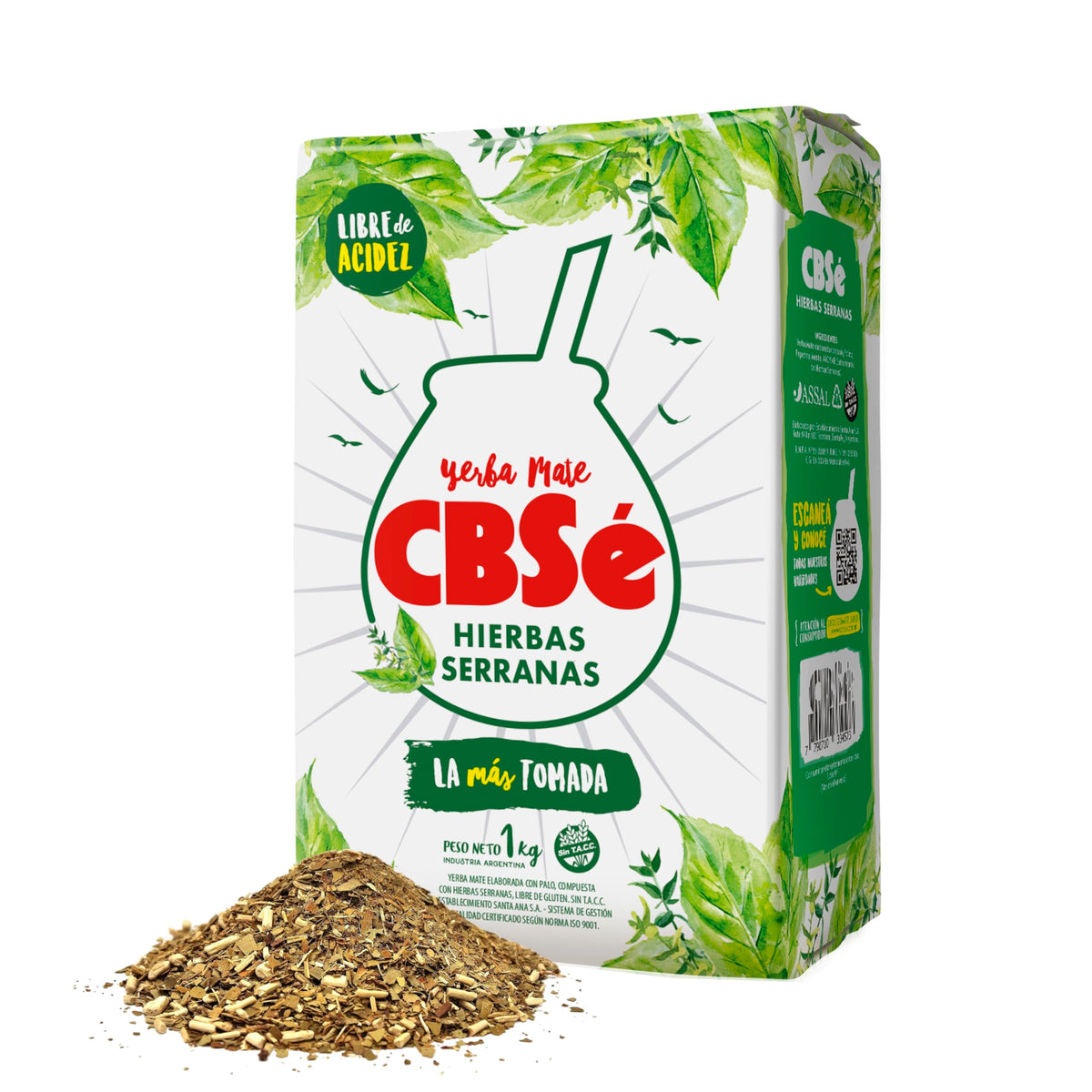 CBSé Mountain Herbs loose leaf mate shown for rich, aromatic brewing