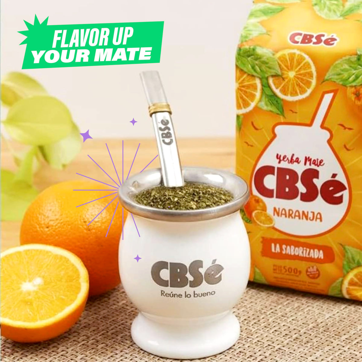 CBSé Orange Flavor Yerba Mate aroma enhances sipping with citrus notes