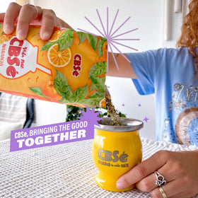 Two 500 g bags of CBSé Orange Flavor Yerba Mate for daily use