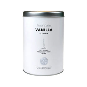 The Coffee Bean & Tea Leaf French Deluxe Vanilla powder tin adds creamy vanilla notes.